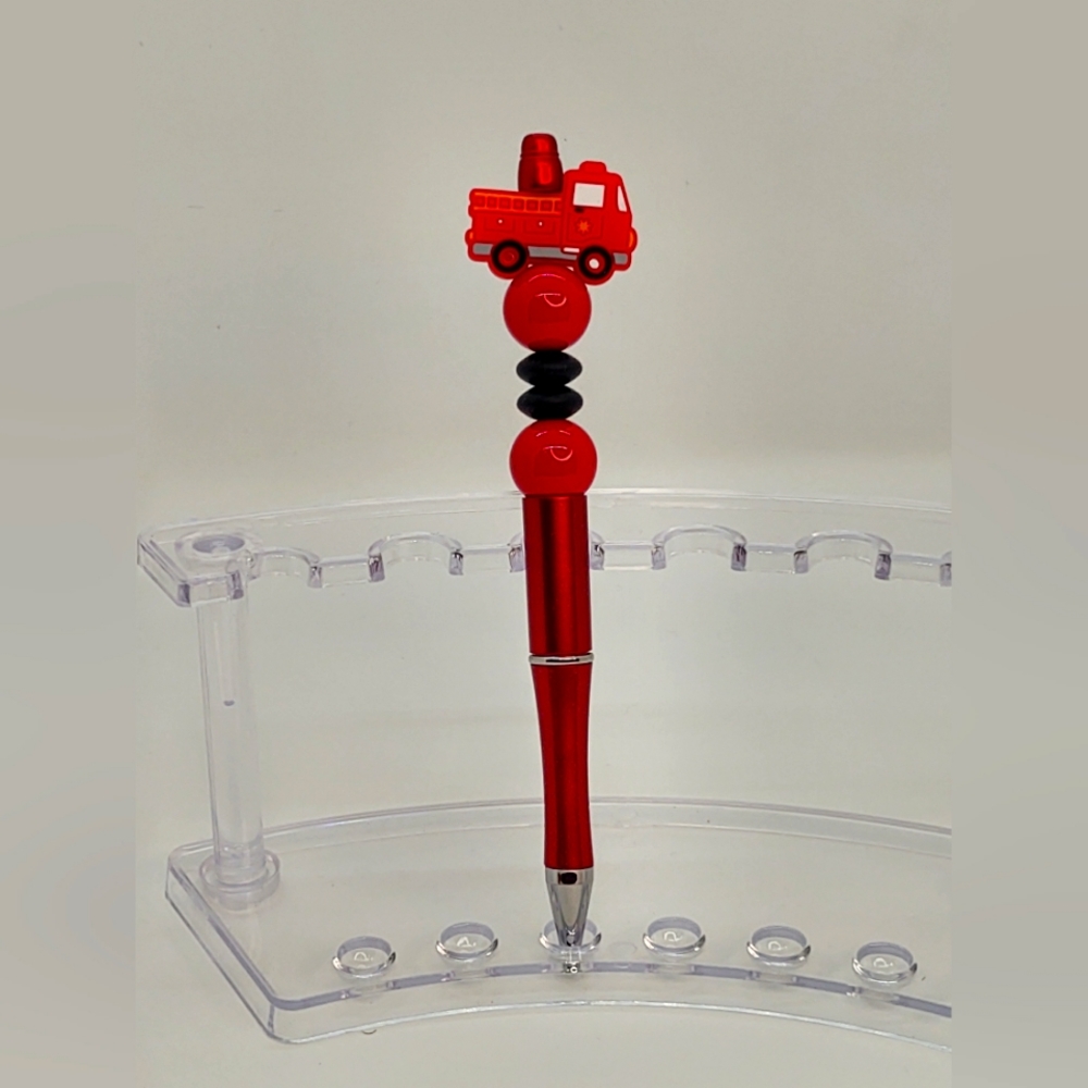 Firetruck Beaded Pen